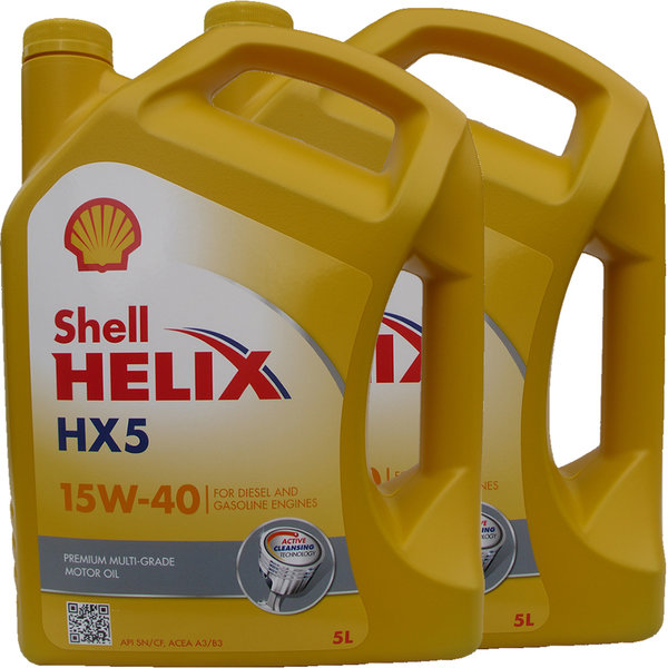 Motoröl Shell 15W-40 Helix HX5 2X5L