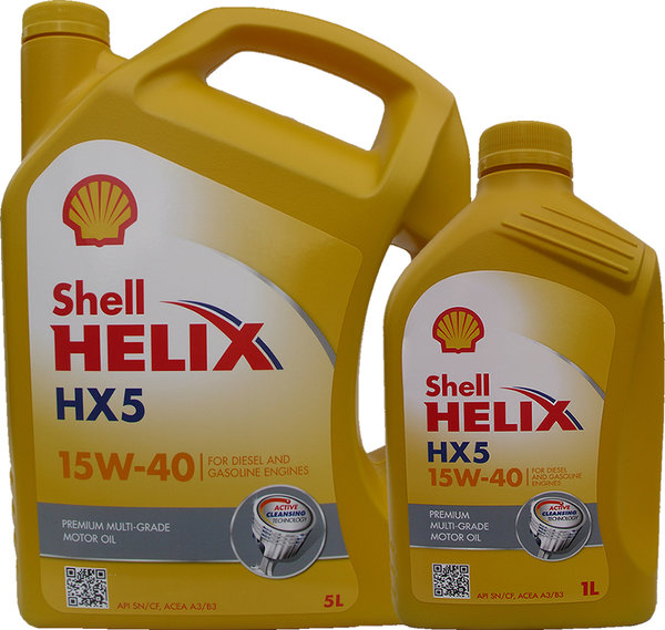 Motoröl Shell 15W-40 Helix HX5 5L+1L