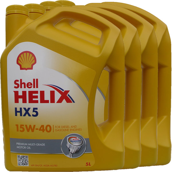 Motoröl Shell 15W-40 Helix HX5 4X5L