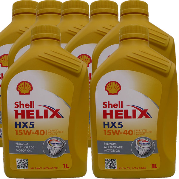 Motoröl Shell 15W-40 Helix HX5 7X1L