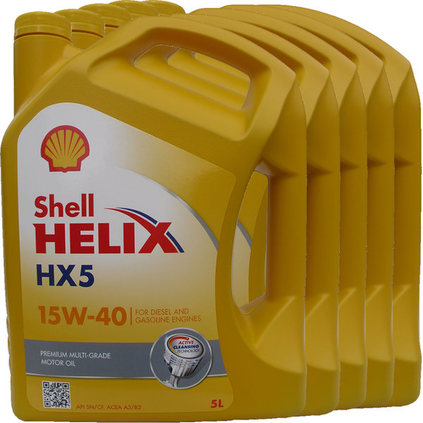 Motoröl Shell 15W-40 Helix HX5 5X5L