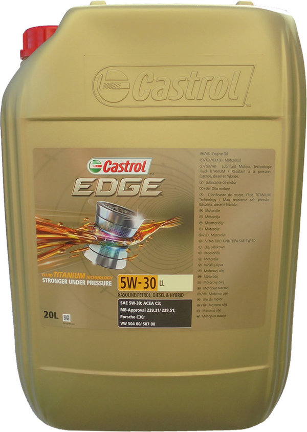 Motorolie Castrol EDGE 5W-30 LL Titanium FST 20 Liter 1X20L