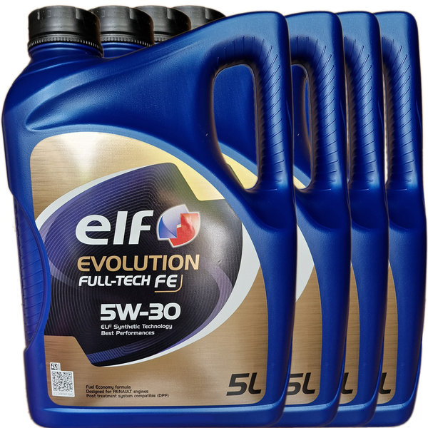 Motoröl ELF 5W-30 Evolution Full-Tech FE 4X5L