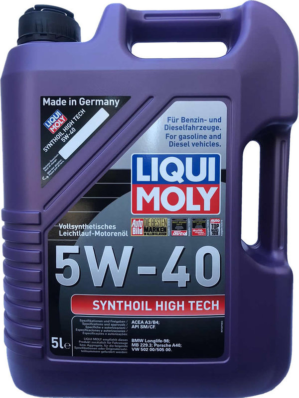Motoröl Liqui Moly 5W-40 Synthoil High Tech 1X5L