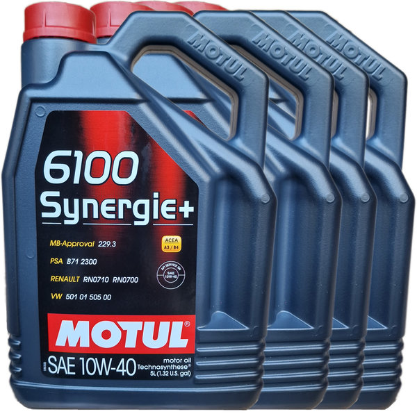 Motoröl Motul 10W-40 6100 Synergie+ 4X5L