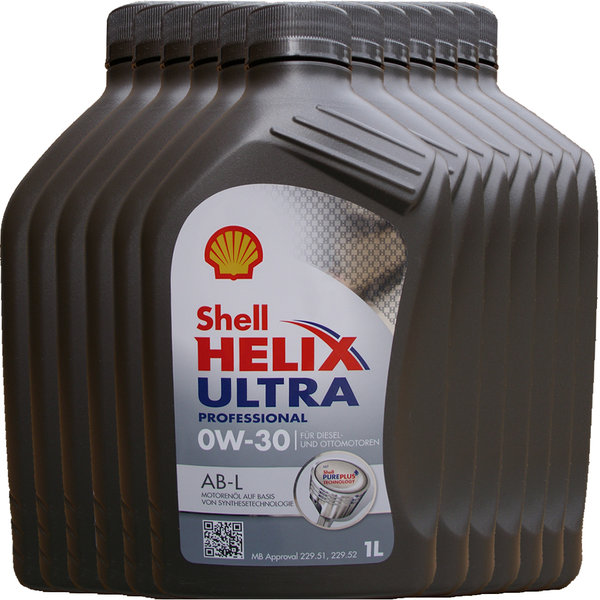 Motoröl Shell 0W-30 Helix Ultra Professional AB-L 12X1L