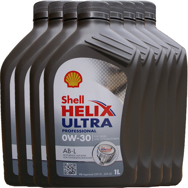 Motoröl Shell 0W-30 Helix Ultra Professional AB-L 8X1L