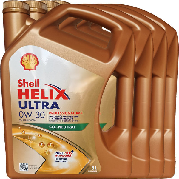 Motoröl Shell 0W-30 Helix Ultra Professional AV-L 4X5L