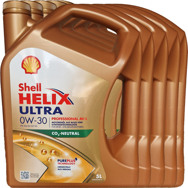 Motoröl Shell 0W-30 Helix Ultra Professional AV-L 5X5L