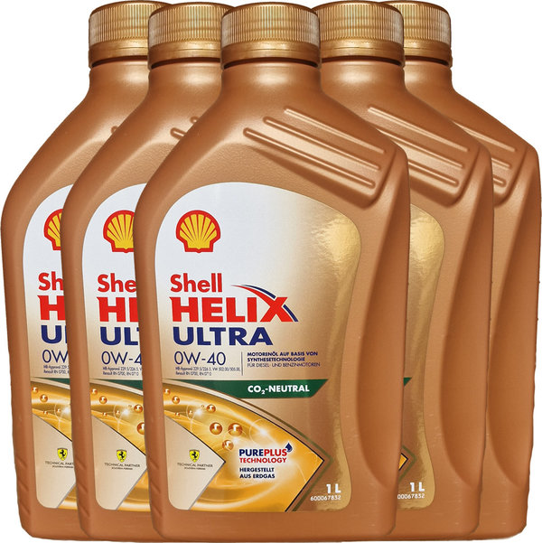 Motoröl Shell 0W-40 Helix Ultra 5X1L