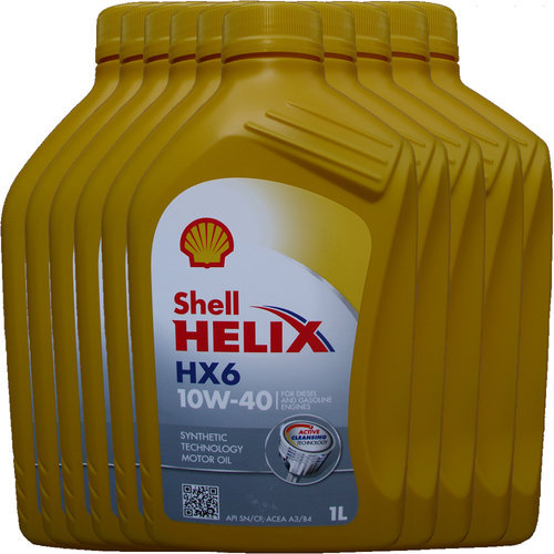 Motoröl Shell 10W-40 Helix HX6 10X1L