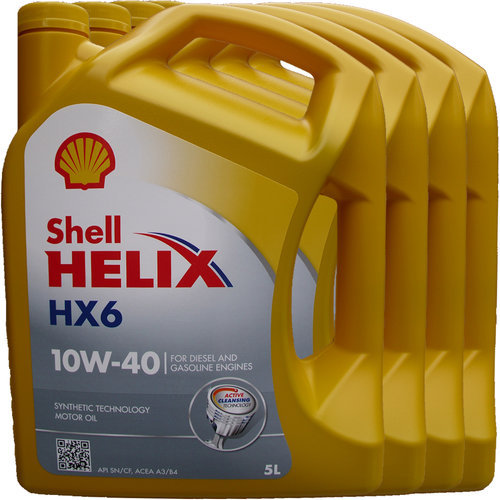 Motoröl Shell 10W-40 Helix HX6 4X5L