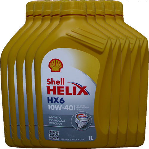 Motoröl Shell 10W-40 Helix HX6 9X1L