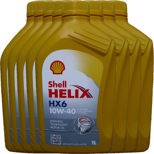 Motoröl Shell 10W-40 Helix HX6 8X1L