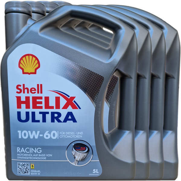 Motoröl Shell 10W-60 Helix Ultra Racing 4X5L