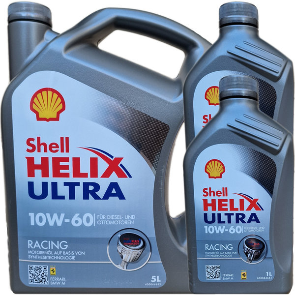 Motoröl Shell 10W-60 Helix Ultra Racing 5L+2L