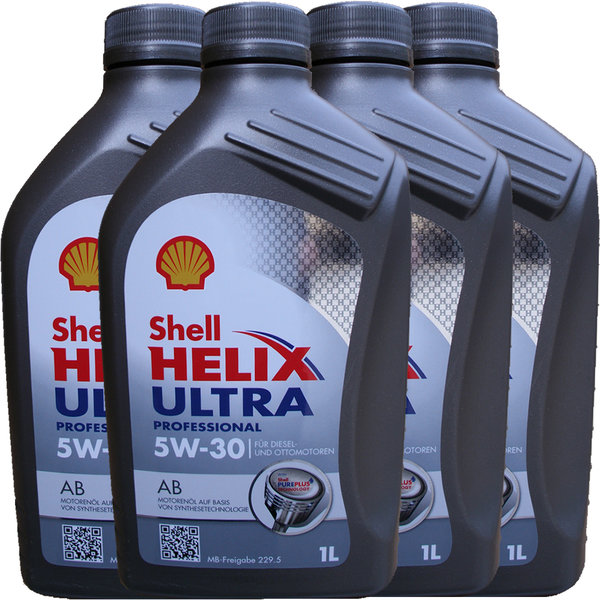 Motoröl Shell 5W-30 Helix Ultra Professional AB 4X1L