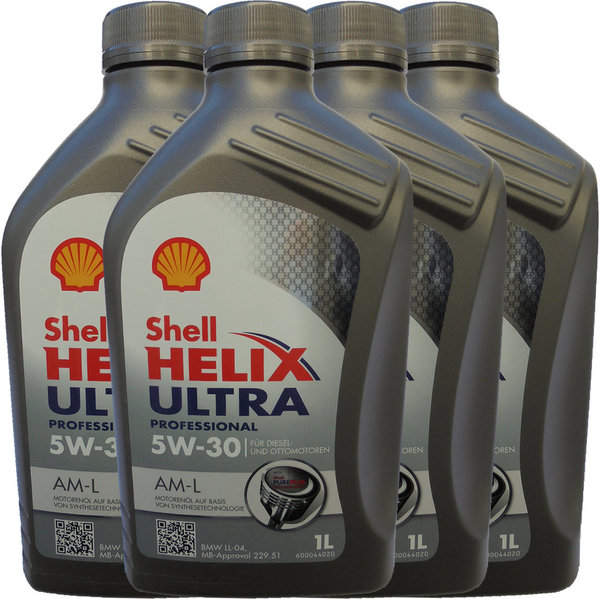 Motoröl Shell 5W-30 Helix Ultra Professional AM-L 4X1L