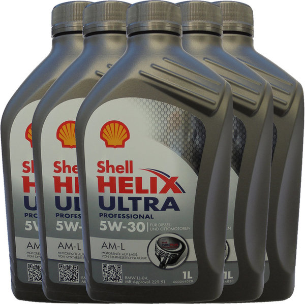 Motoröl Shell 5W-30 Helix Ultra Professional AM-L 5X1L