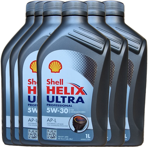 Motoröl Shell 5W-30 Helix Ultra Professional AP-L 6X1L