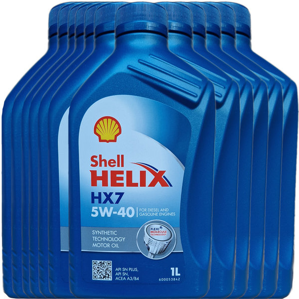 Motoröl Shell 5W-40 Helix HX7 12X1L