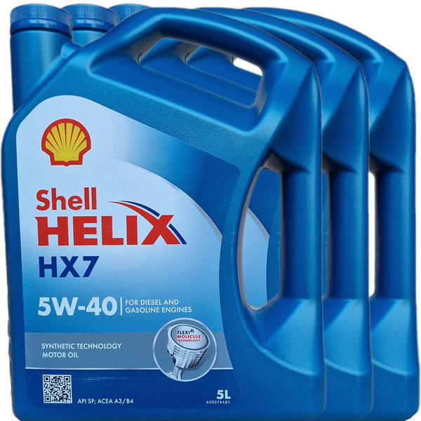 Motoröl Shell 5W-40 Helix HX7 3X5L