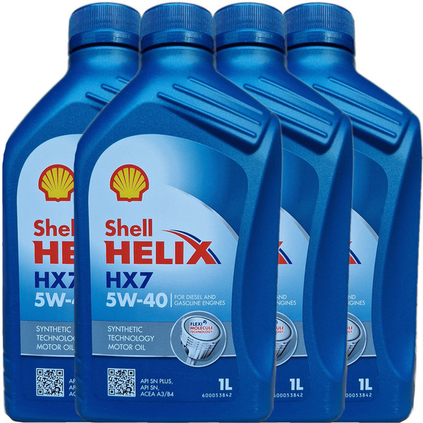Motoröl Shell 5W-40 Helix HX7 4X1L