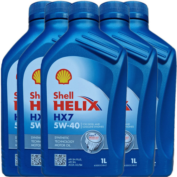 Motoröl Shell 5W-40 Helix HX7 5X1L