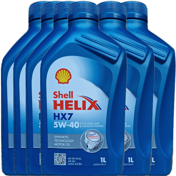 Motoröl Shell 5W-40 Helix HX7 6X1L