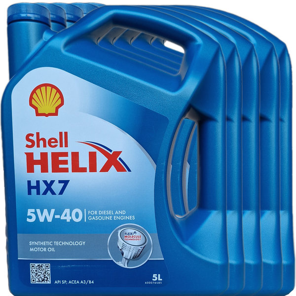 Motoröl Shell 5W-40 Helix HX7 5X5L