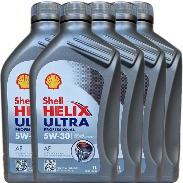Motoröl Shell 5W-30 Helix Ultra Professional AF 5X1L