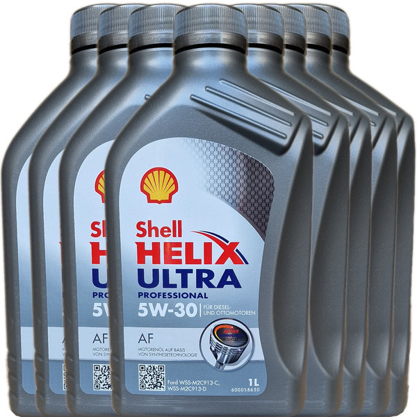 Motoröl Shell 5W-30 Helix Ultra Professional AF 8X1L