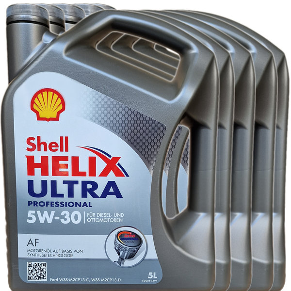 Motoröl Shell 5W-30 Helix Ultra Professional AF 5X5L