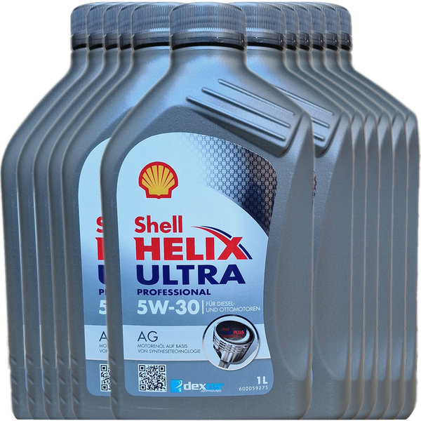 Motoröl Shell 5W-30 Helix Ultra Professional AG 12X1L