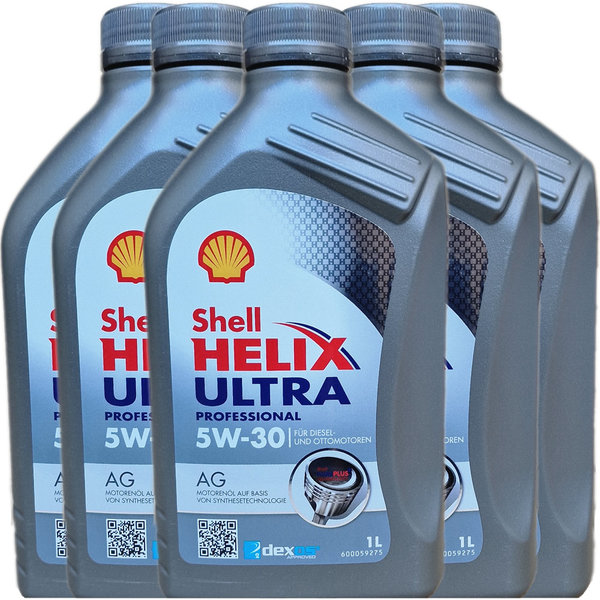 Motoröl Shell 5W-30 Helix Ultra Professional AG 5X1L
