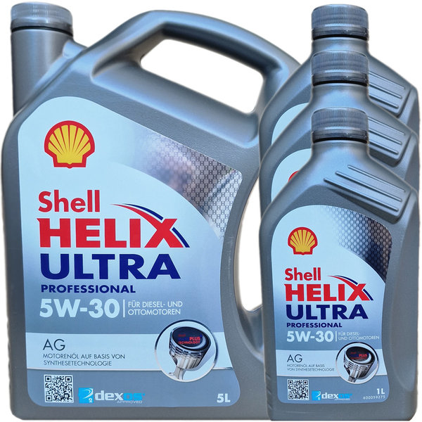 Motoröl Shell 5W-30 Helix Ultra Professional AG 5L+3L