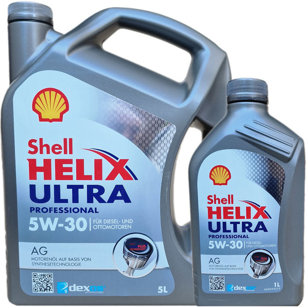 Motoröl Shell 5W-30 Helix Ultra Professional AG 5L+1L