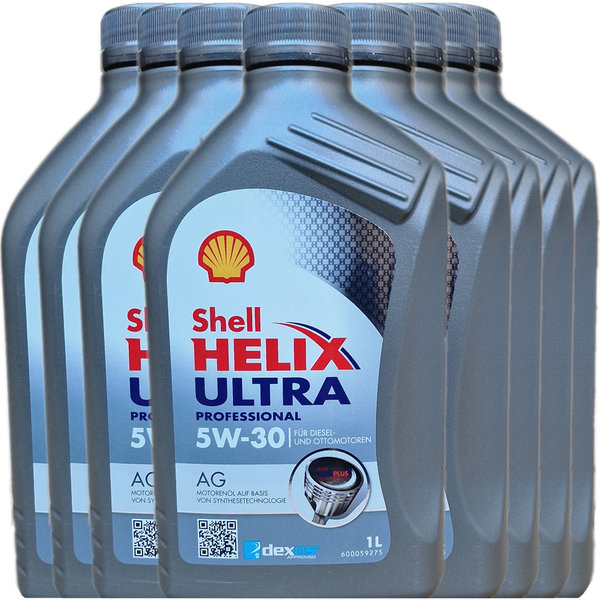 Motoröl Shell 5W-30 Helix Ultra Professional AG 8X1L