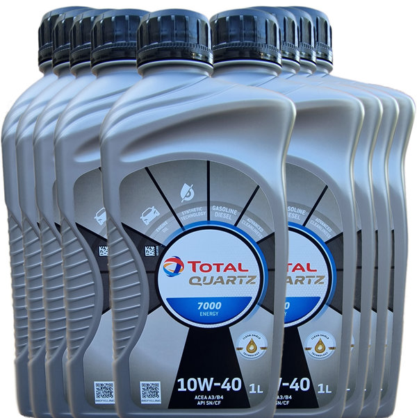 Motoröl Total 10W-40 Quartz 7000 Energy 9X1L