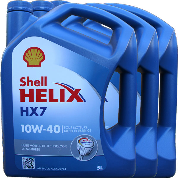 Motoröl Shell 10W-40 Helix HX7 3X5L