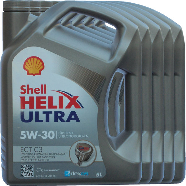 Motoröl Shell 5W-30 Helix Ultra ECT C3 (5X5L)