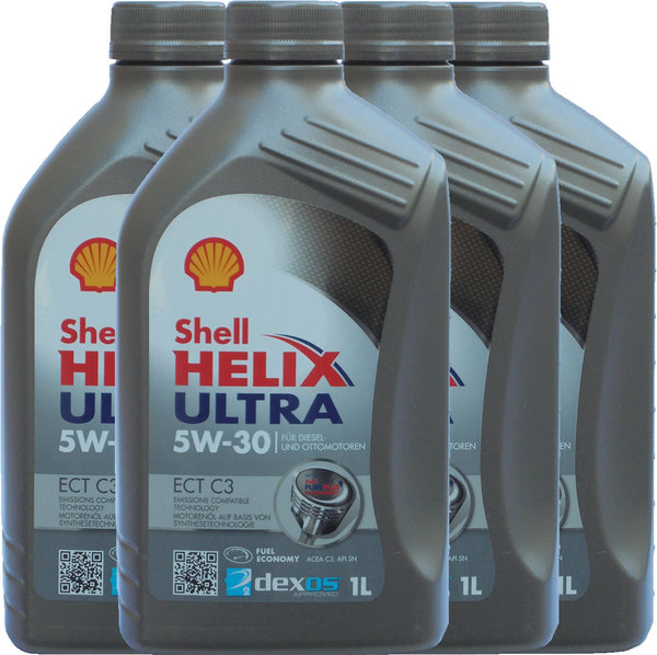 Motoröl Shell 5W-30 Helix Ultra ECT C3 (4X1L)