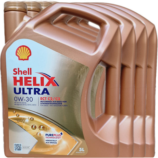 Motoröl Shell 0W-30 Helix Ultra ECT C2/C3 (4X5L)