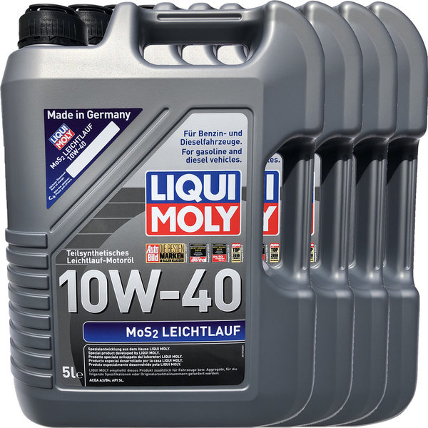 Motoröl Liqui Moly 10W-40 MoS2 Leichtlauf (4X5L)