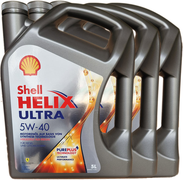 Motoröl Shell 5W-40 Helix Ultra (3X5L)