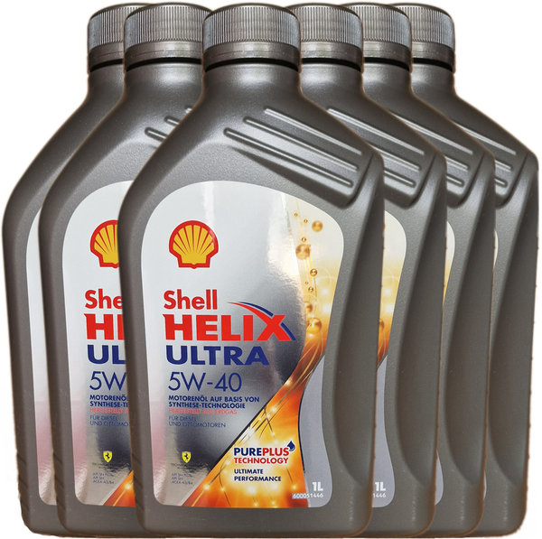 Motoröl Shell 5W-40 Helix Ultra (6X1L)