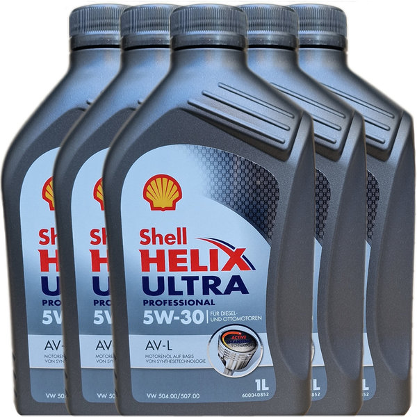 Motoröl Shell 5W-30 Helix Ultra Professional AV-L 5X1L